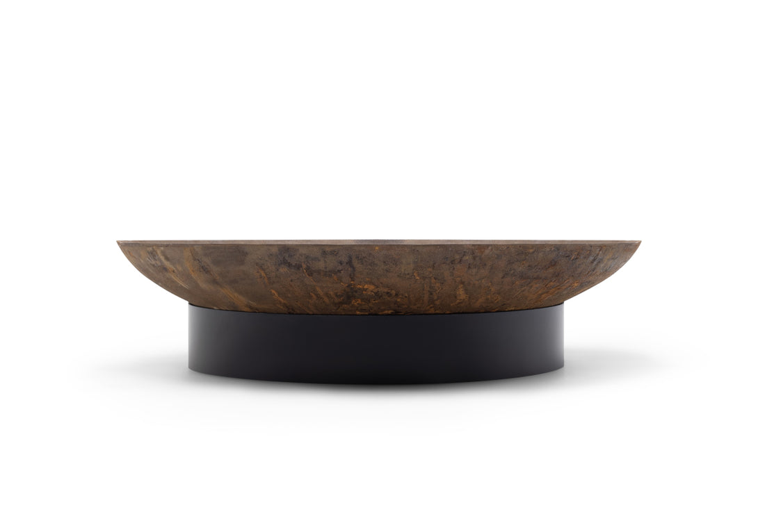 Design-Feuerschale Silia aus Corten – Elegante Feuerstelle für Garten, Terrasse oder Balkon (81x81x20 cm)