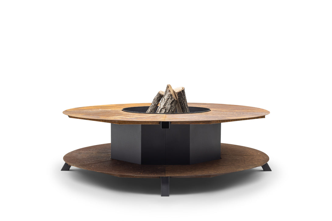 Designer Feuerschale Fuji – Wetterfester Corten-Feuerkorb (60 kg) für stilvolle Outdoor-Atmosphäre