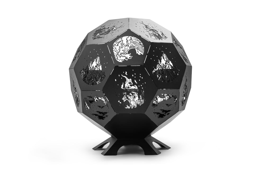"Favilla Luna Feuerkorb - Modernes 75 kg Design mit pulverbeschichteter Oberfläche