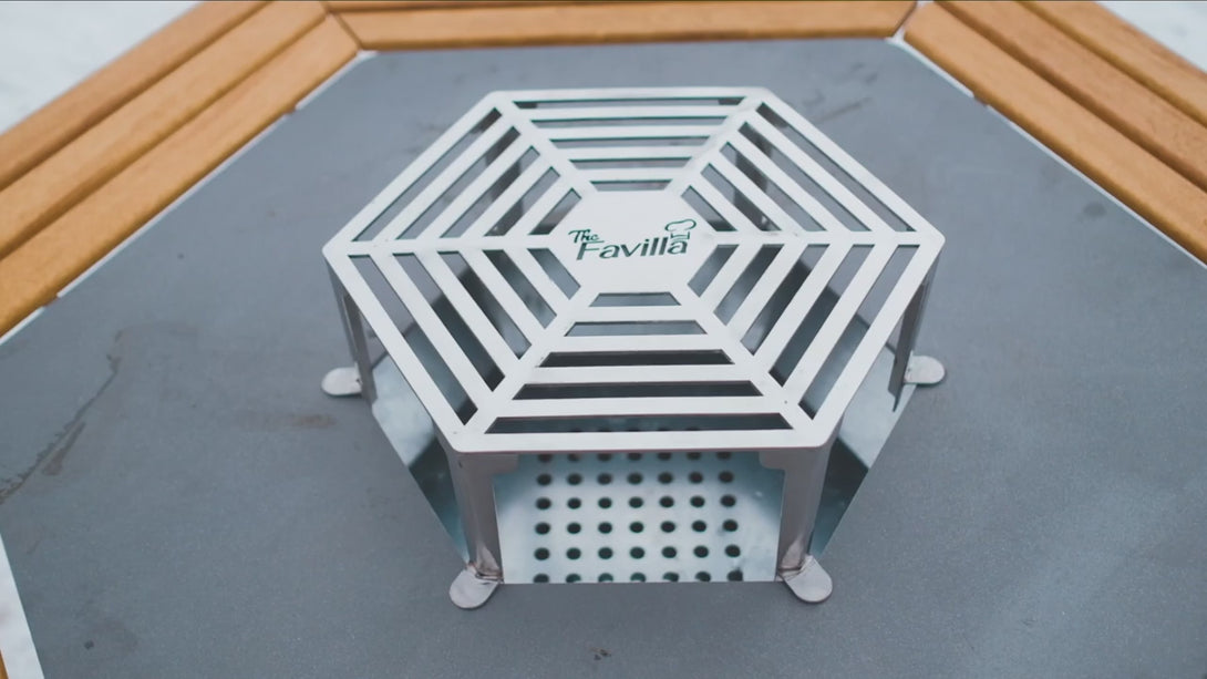 Feuerschale mit Grillring und Plancha von FAVILLA