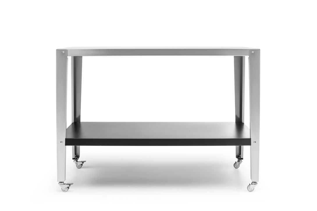 Rostfreier Transporttisch Ovenella – Stabiler Edelstahltisch mit 4 Rädern für einfaches Bewegen im Outdoor-Bereich